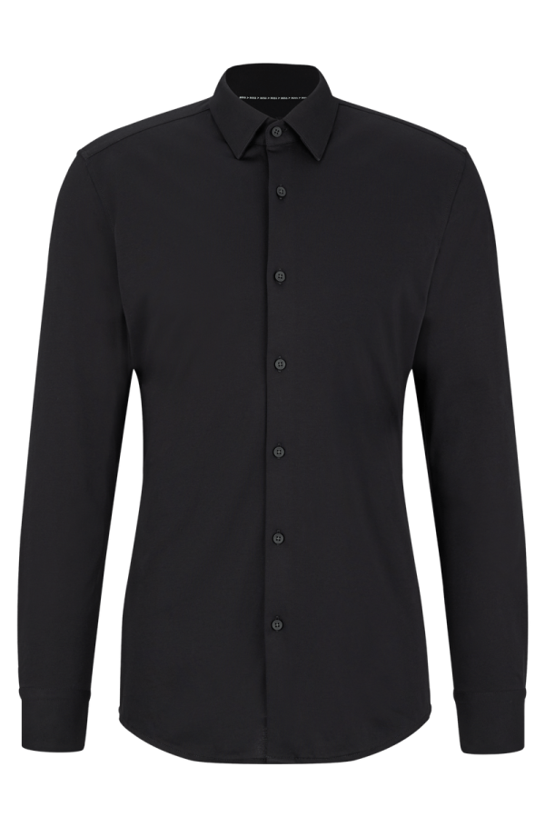 Camisa De Ajuste Slim Em Jérsei De Algodão Elástico De Alto Desempenho - Imagem 3