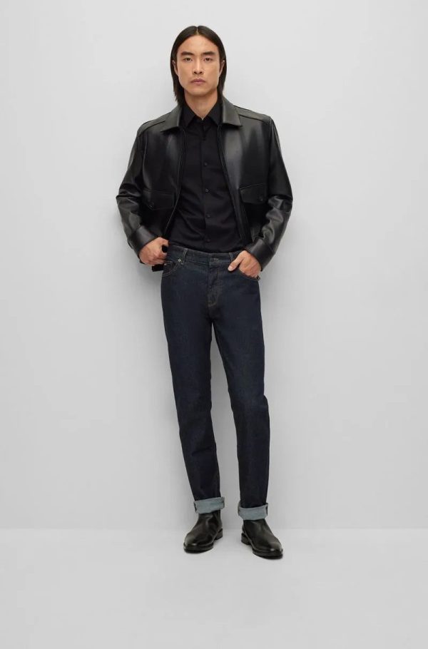 Camisa De Ajuste Slim Em Jérsei De Algodão Elástico De Alto Desempenho - Imagem 2