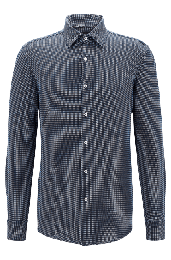 Camisa Slim Em Algodão Com Micro Padrão - Imagem 3