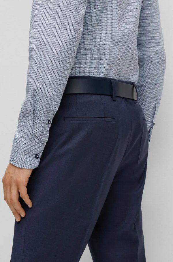 Camisa De Corte Ajustado Em Algodão Elástico Estruturado - Imagem 4