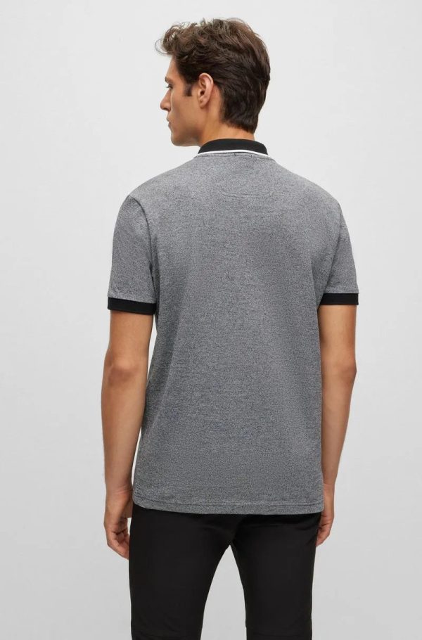 Polo Cinza Em Piqué De Algodão Com Logo Bordado - Imagem 5