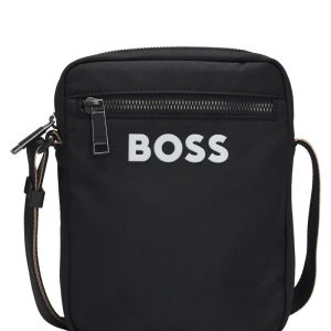 Bolsa Transversal Com Logo Contrastante E Alça Com Listra De Assinatura
