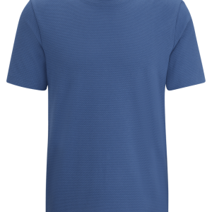 Camiseta De Mistura De Algodão Com Estrutura Jacquard Em Relevo