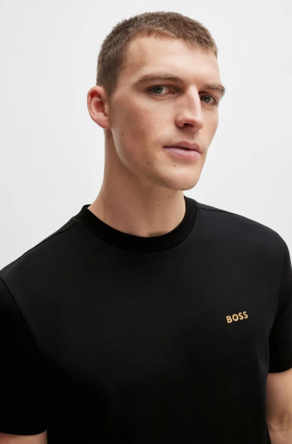 Camiseta Regular De Algodão Com Logo Contrastante - Imagem 3
