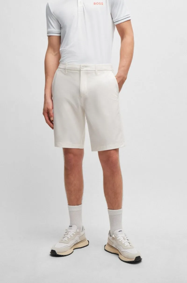 Shorts Slim De Tecido Fácil De Engomar