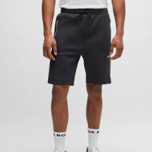 Shorts Em Mistura De Algodão Com Logo Em 3D Moldado
