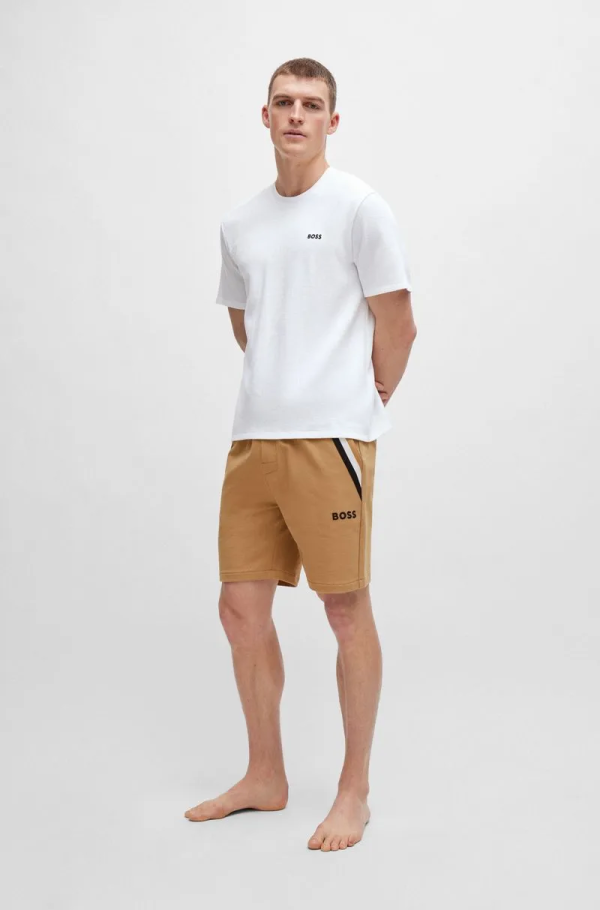 Shorts Em Terry De Algodão Com Fita De Assinatura - Imagem 2