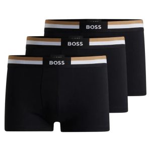 Pack Com Três Cuecas De Algodão Blend Com Cinturas De Logo