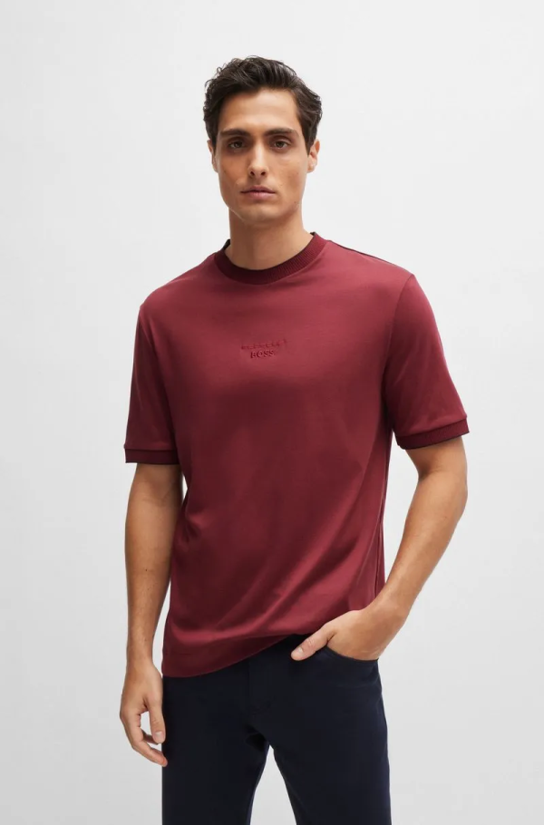 Camiseta De Algodão Mercerizado Porsche X Boss