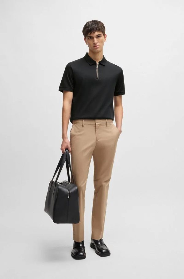 Polo Slim-Fit Em Algodão Mercerizado Com Fecho De Zíper - Imagem 7