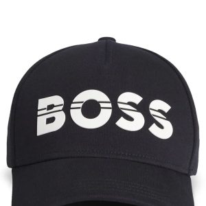Boné De Algodão Misto Com Logo Retrô