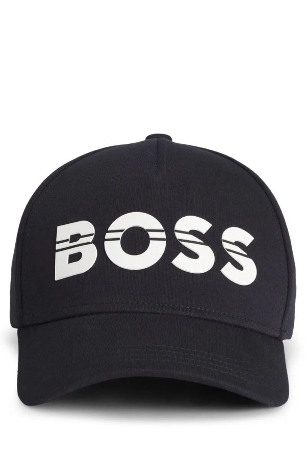 Boné De Algodão Misto Com Logo Retrô