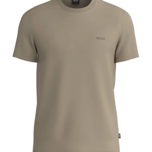 Camiseta De Jersey De Algodão Com Logo Emborrachado