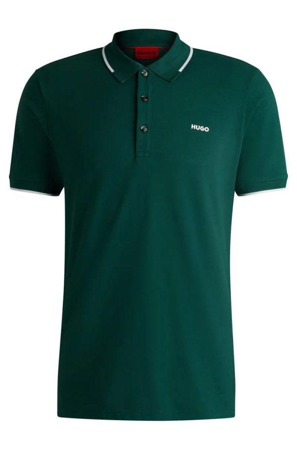 Camisa Polo Slim Fit Em Algodão Stretch Com Logo Bordado - Imagem 6