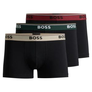 Pack De Três Boxers De Algodão Elástico Com Logo