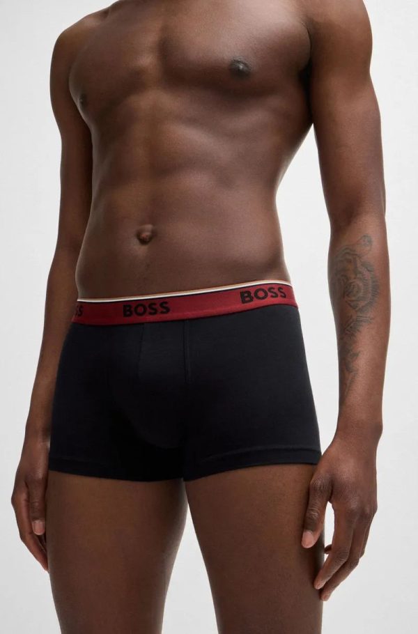 Pack De Três Boxers De Algodão Elástico Com Logo - Imagem 2