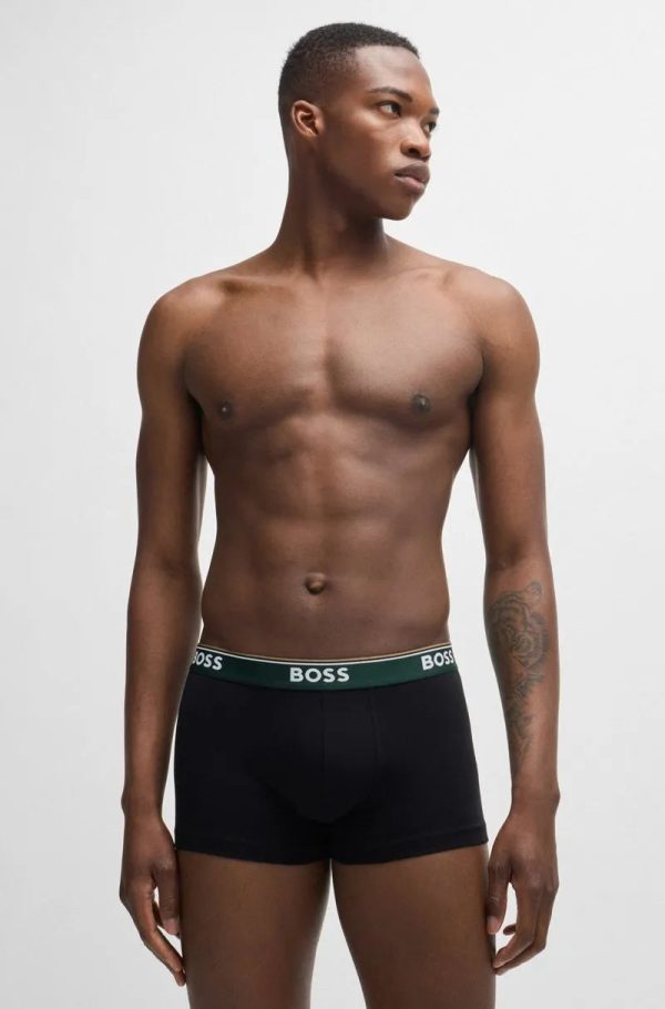 Pack De Três Boxers De Algodão Elástico Com Logo - Imagem 3
