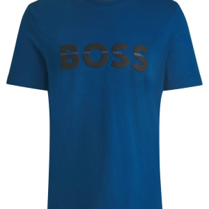 Camiseta Regular De Algodão Com Arte De Logo