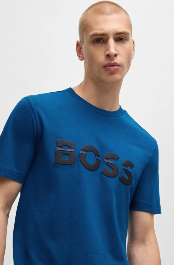 Camiseta Regular De Algodão Com Arte De Logo - Imagem 3