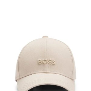 Boné Em Sarja De Algodão Com Logo Bordado
