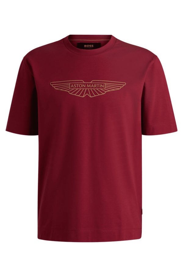 Camiseta BOSS X Aston Martin Em Algodão Elástico Com Logo - Imagem 2