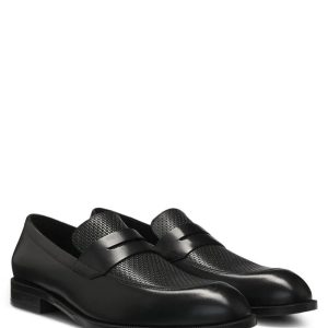 Loafers Penny Em Couro Macio E Estampado