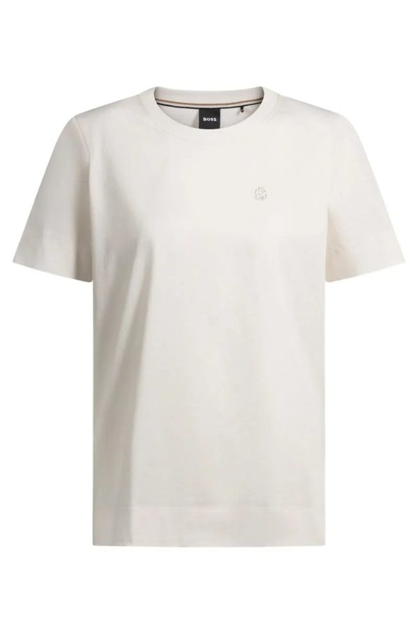 Camiseta De Algodão Mercerizado Com Monograma Double B - Imagem 3
