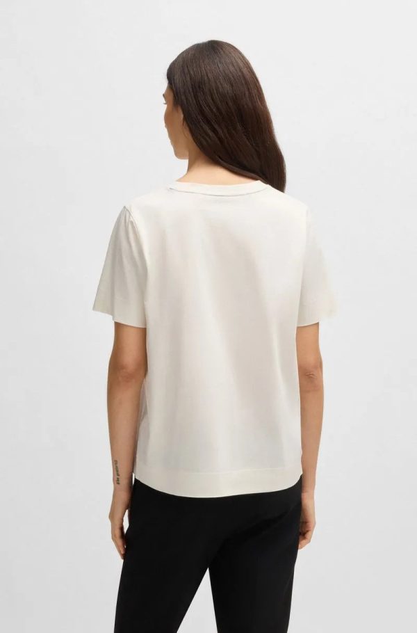 Camiseta De Algodão Mercerizado Com Monograma Double B - Imagem 5