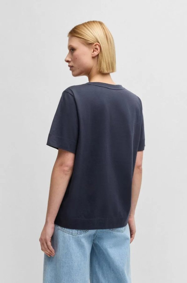 Camiseta De Algodão Mercerizado Com Monograma Double B - Imagem 5