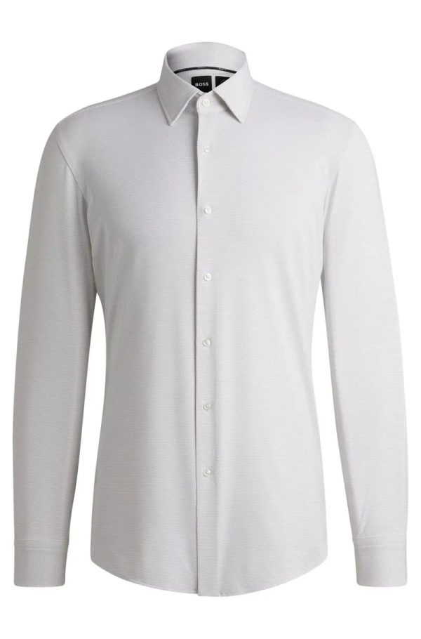 Camisa Slim Em Jersey Elástico Estruturado De Alto Desempenho - Imagem 7