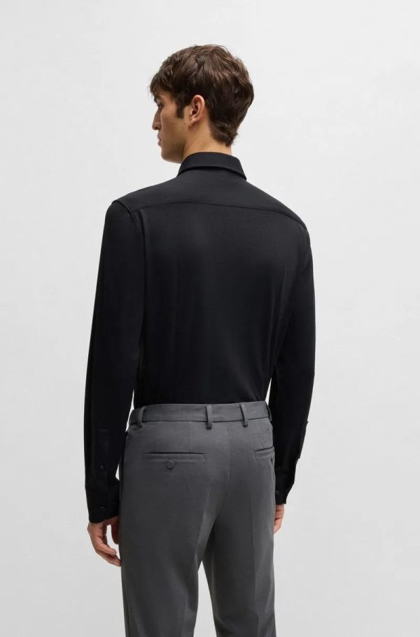 Camisa Slim Em Jersey Elástico Texturizado - Imagem 5