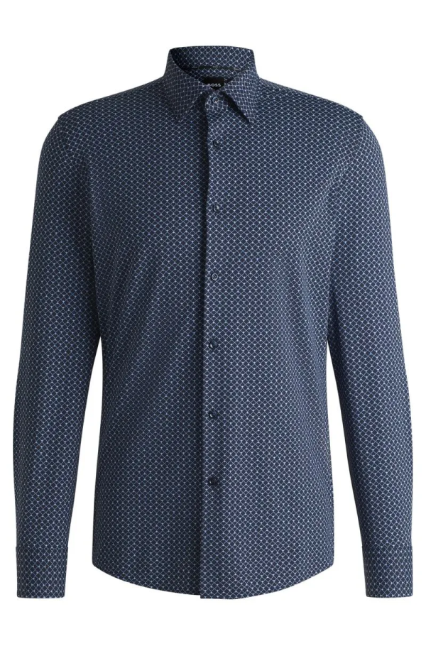 Camisa Slim-Fit Em Material De Desempenho - Imagem 4
