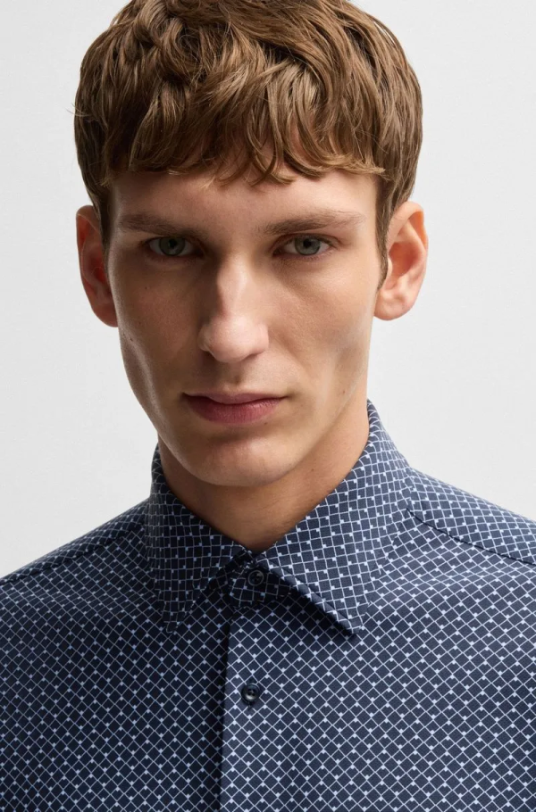 Camisa Slim-Fit Em Material De Desempenho - Imagem 3