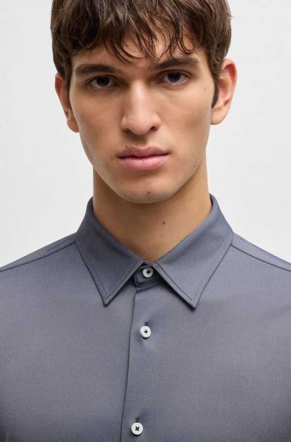 Camisa Slim De Tecido Elástico De Alto Desempenho - Imagem 5