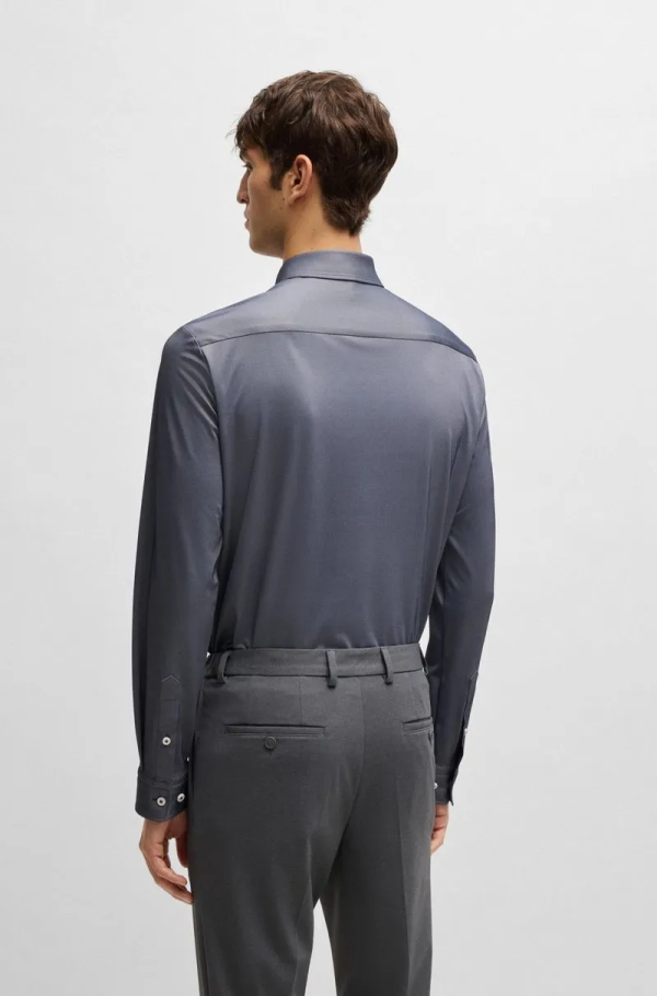 Camisa Slim De Tecido Elástico De Alto Desempenho - Imagem 4