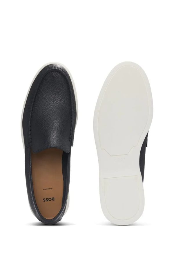 Mocassins De Couro Polido Com Logo - Imagem 3