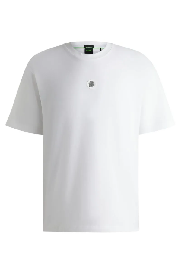 Camiseta De Algodão Elástico Com Monograma Double B - Imagem 2