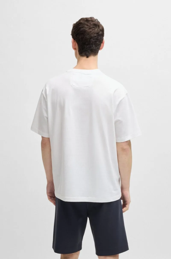 Camiseta De Algodão Elástico Com Monograma Double B - Imagem 5