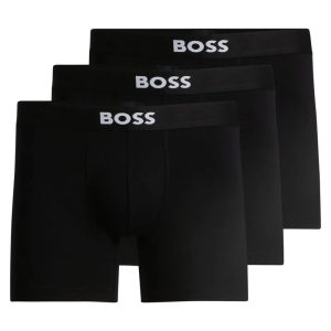 Pack De Três Slips Cuecas De Algodão Elástico Com Logo