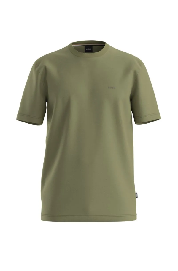 Camiseta De Jersey De Algodão Com Logo Emborrachado