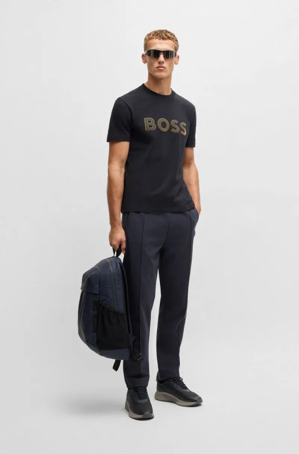 Camiseta Em Algodão Elástico Com Logo Grande - Imagem 5