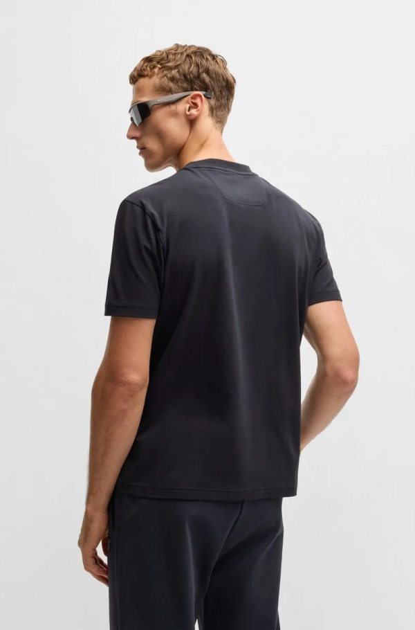 Camiseta Em Algodão Elástico Com Logo Grande - Imagem 4
