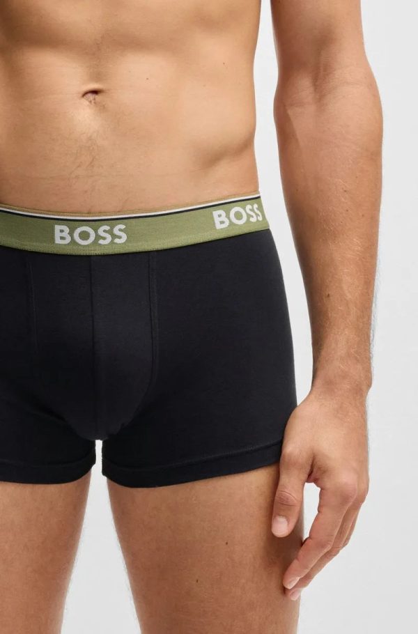 Pack De Três Boxers De Cintura Com Logo Em Algodão Elástico - Imagem 2
