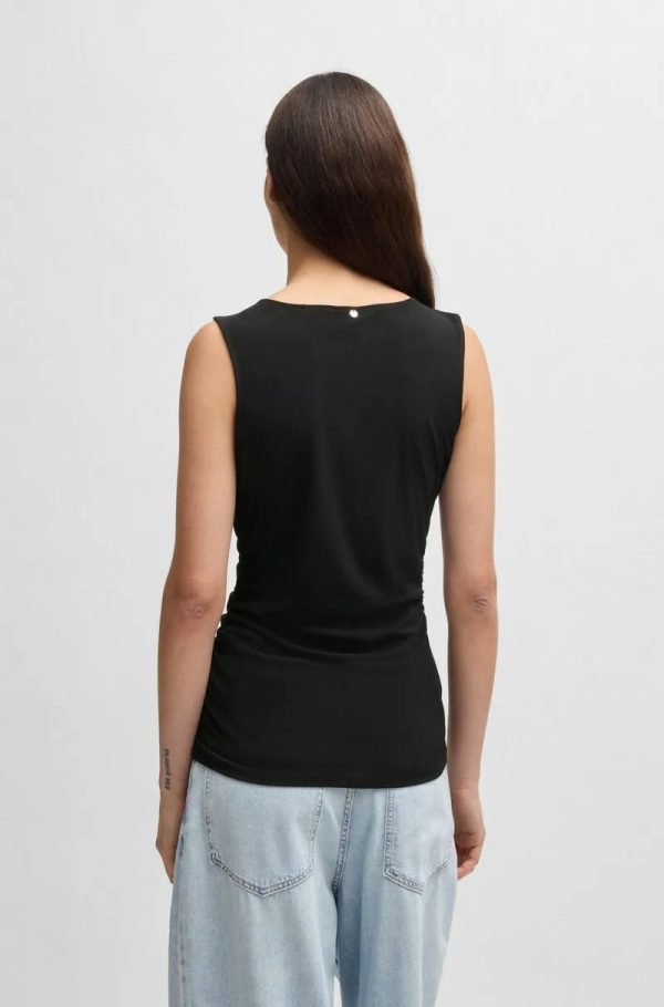 Top Em Jersey Com Detalhe Franzido E Recorte - Imagem 5