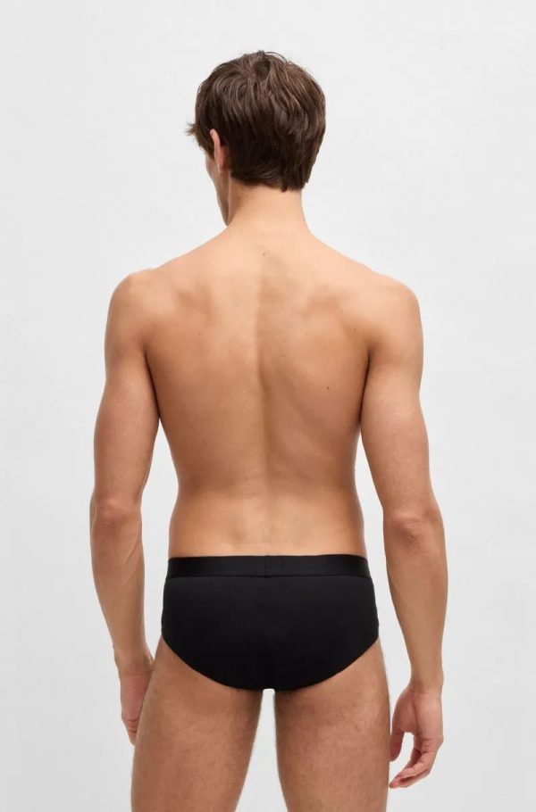 Pack Com Três Cuecas De Algodão Stretch Com Cós De Logo - Imagem 4