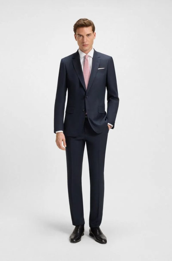 Camisa De Ajuste Slim BECKHAM X BOSS Em Popelina De Algodão - Imagem 2