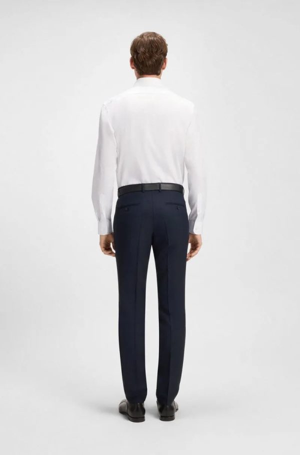 Camisa De Ajuste Slim BECKHAM X BOSS Em Popelina De Algodão - Imagem 5