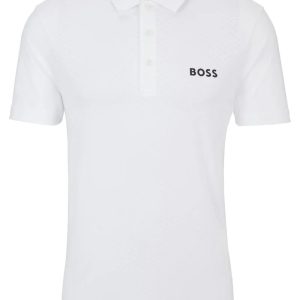 Polo Jacquard Degradê Com Logo Contrastante